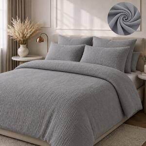 Muszlin ágynemű Grey Ágynemű mérete: Gyermek méret 90x135 cm, A csomag tartalma: Készletcsomagolás
