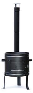 Parti üstház kéménnyel és könyökkel 43x39,5x36x38 cm fekete