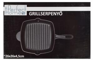 Csőrös grillserpenyő (26x26x4,5 cm-es)