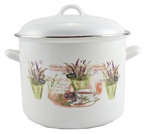 Zománcozott fazék fedővel 20 cm-es (5,2 L-es)
