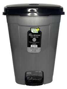 Pedálos szemetes (22 l), sötétszürke (KKS)