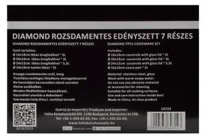 7 részes Perfect Home Diamond rozsdamentes edénykészlet üvegfedővel