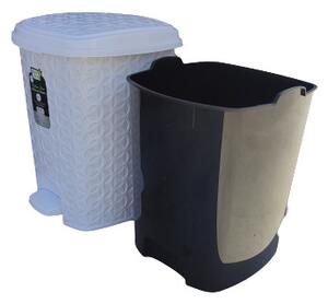 Pedálos szemetes 22L fehér