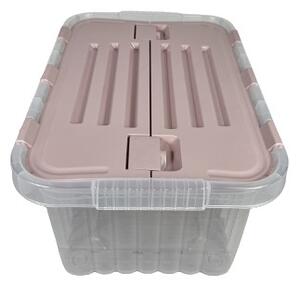 Tároló fedéllel csatos 10 L pink (KKS)