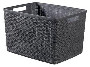 Kosár 36x28x23cm Jute szürke (KKS)