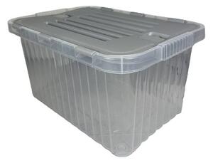 Tároló fedéllel csatos 18 L szürke (KKS)