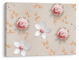 Kép - rózsa virágok (70x50 cm)