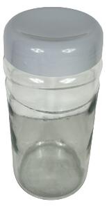Üveg fűszertartó műanyag tetővel szürke színben (1,8 L-es)