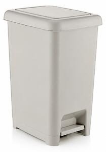 DÜNYA Pedálos slim szemetes szürke színben 15 L 22,5x31x40 cm
