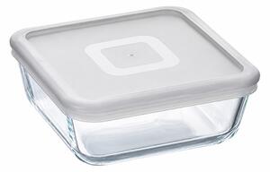 COOK&FREEZE Üveg sütőtál fedővel 20x20 cm áttetsző fehér tetővel