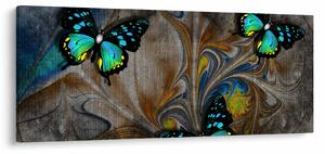 Kép - fényes pillangók képben (120x50 cm)