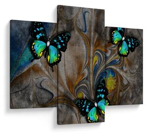 Kép - fényes pillangók képben (90x60 cm)