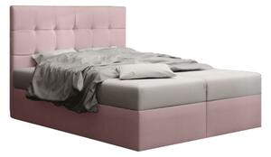 Z0ND0 Franciaágy Boxspring 160 cm Duel 2 (rózsaszín) (matraccal és tárolóhellyel). 1046454