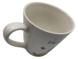 Porcelán csésze páros, kanállal levendula mintával (320 ml-es)