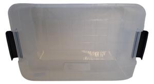 Fedeles Tároló átlátszó doboz tetővel 13L 30x45x14 cm fehér tetővel