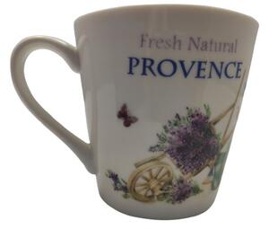 Porcelán csésze páros, kanállal levendula mintával (320 ml-es)