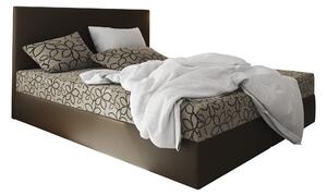 Z0ND0 Franciaágy Boxspring 140 cm Lilac (minta + barna) (matraccal és tárolóhellyel). 1046641