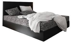 Z0ND0 Franciaágy Boxspring 180 cm Lilac Comfort (minta + fekete) (matraccal és tárolóhellyel). 1056092