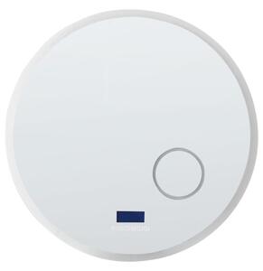 LED fürdőszobai tükör FIXIN 80 cm 80 cm Beépített Bluetooth Hangszóróval Ezüst