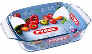 PYREX IRRES Szögletes sütőtál füles 2,2L 31x20x6 cm áttetsző