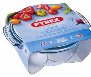 PYREX Kerek sütőtál fedővel 4,9 L 12x31 cm áttetsző