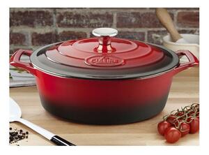 La Cuisine RED öntöttvas ovál sütőtál+fedő 29x23x11cm 4,75L