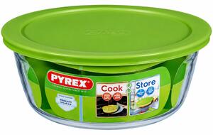 PYREX COOK&STORE Kerek sütőtál műanyag tetővel 1 L 7x20 cm