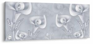 Kép - gyöngy virágok (120x50 cm)