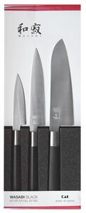 KAI Wasabi Black 3 darabos kés készlet (6710P + 6715U + 6716S) (67S-310)