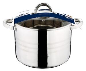 Blaumann GOURMET LINE rozsdamentes fazék üvegfedővel 7,7 L (BL-1010)