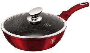 BERLINGER HAUS BURGUNDY Bevonatos mély serpenyő fedővel 24 cm INDUKCIÓS