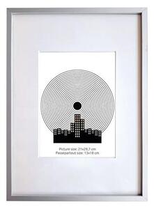 Képkeret, 21x29,7 cm, aluminium keret, Fotoplus, ezüst (DKFA001)