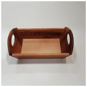 PARAWOOD Fa kenyérkosár szögl.32x18x10 cm /sötétbarna/
