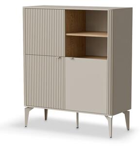 Komód, 97 cm, kasmír / cremona tölgy - DOUCETTE