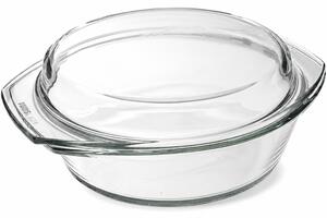 SIMAX STAR LINEA Hőálló sütőtál tetővel kerek 2,9 L 28 × 24 × 11 cm áttetsző