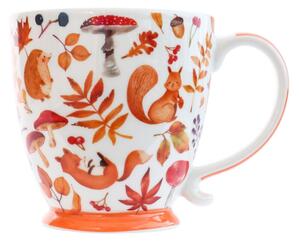 Porcelán bögre 45 cl talpas ŐSZI ERDŐ
