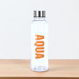 EXCELLENT HOUSWARE feliratos Aqua kulacs 500ml narancssárga színben 21,5x6,5 cm