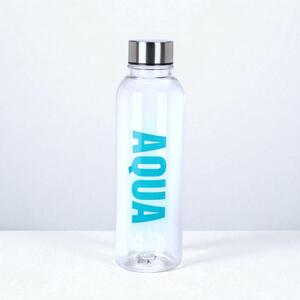 EXCELLENT HOUSWARE feliratos Aqua kulacs 500ml kékeszöld színben 21,5x6,5 cm