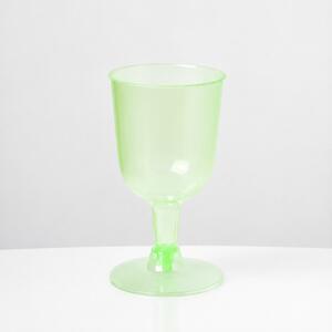 Parti boros pohár 4db műanyag 160ml zöld színben 18x7x7 cm