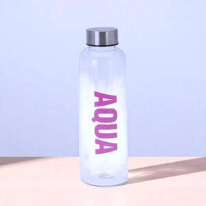 EXCELLENT HOUSWARE feliratos Aqua kulacs 500ml lila színben 21,5x6,5 cm