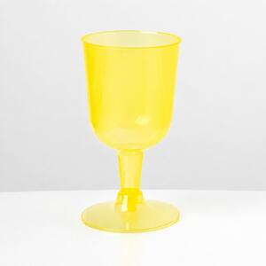 Parti boros pohár 4db műanyag 160ml sárga színben 18x7x7 cm