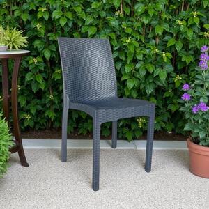 BAREL rattan szék antracit színben 87x44x44 cm