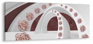 Kép - 3D ívek virágokkal (120x50 cm)