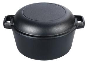 Öntöttvas 2in1 lábas, szeletsütő fedővel 26 cm 5L Perfect Home