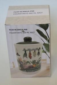 Fűszertartó nagy 0,8 literes zöldség mintás