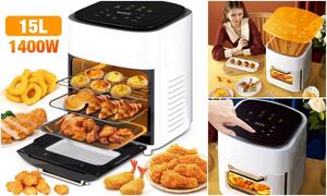 KIMIYO XXL Air Fryer 15L 2400W – Nagy Kapacitású Olaj Nélküli Sütő Családi Használatra