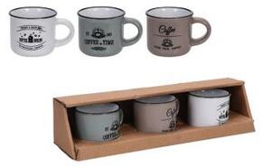 Coffee 3 db-os bögre készlet 100 ml