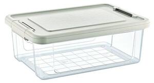 Tároló doboz tetővel 12 L 15,3x41,3x29,2 cm átlátszó műanyag