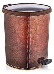 Pedálos műanyag szemetes kivehető betéttel elegáns bőrhatású mintával 11 liter 26X29,5X34 cm