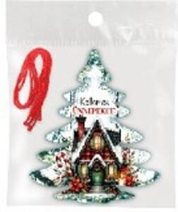 FA KARÁCSONYFA DÍSZ - 3DB - 9X11CM - KELLEMES UNNEPEKET
